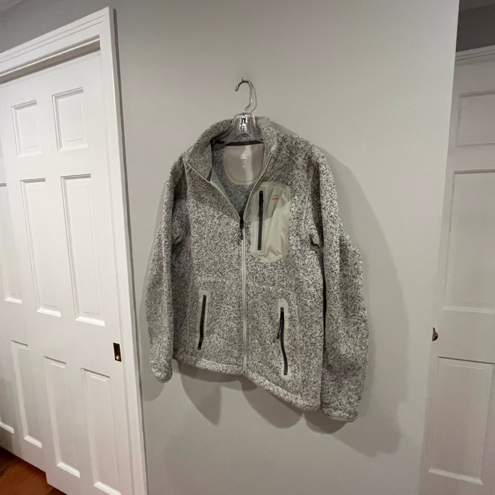 Cabela's XPG Jacket Men's L Gray Crème Extreme Performance Gear Full Zip Fleece - Picture 5 of 6